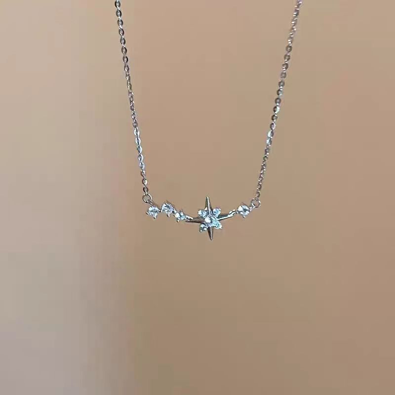 爆款爱心星星吊坠秋冬项链轻奢高级感设计甜美少女心百搭项饰潮|undefined
