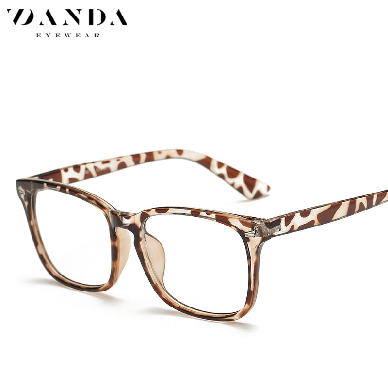 Amazon Venta caliente cuadrados gafas lisas 8082 gafas retro marco de los hombres y las mujeres retro gafas lisas decorativas pueden ser equipadas con miopía