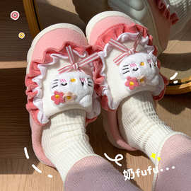 棉拖鞋女士冬天2024新款室内家居月子产后秋冬毛加绒棉鞋冬季女款