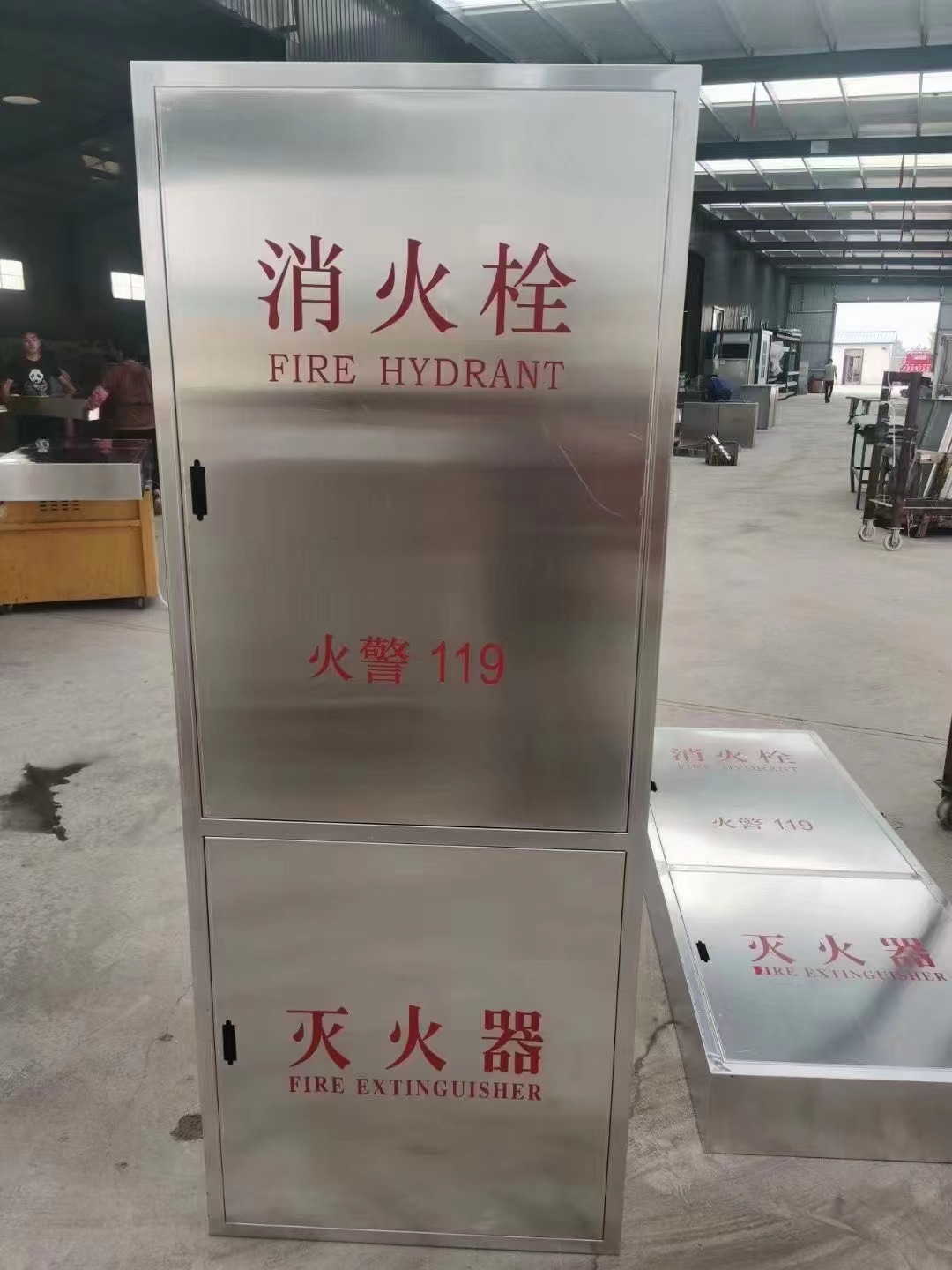 长沙消火栓箱 消防箱 型号厚度可以根据需求更改不锈钢面板铁底箱