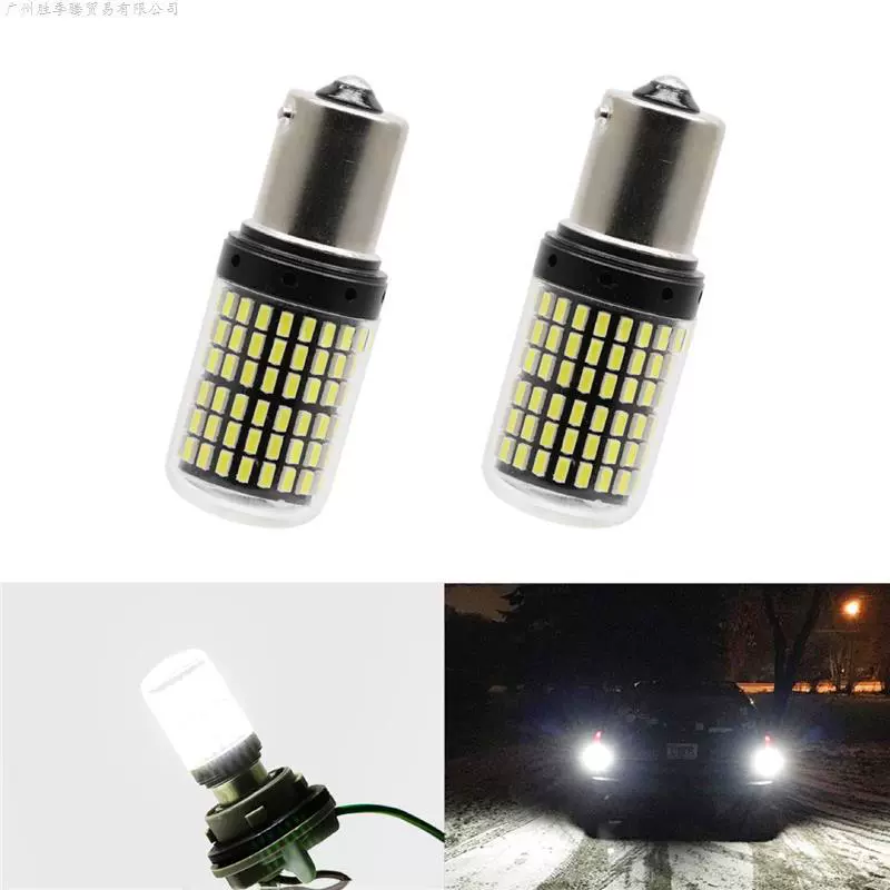 Трансграничные автомобильные светодиодные фонари модифицированные фары поворота света 1156 3014 144smd анти-стробоскоп постоянный ток мотоцикл