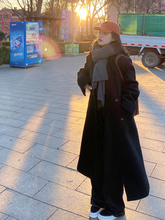 毛呢外套女小个子2025新款秋冬季加厚百搭高级感正肩羊绒呢子大衣