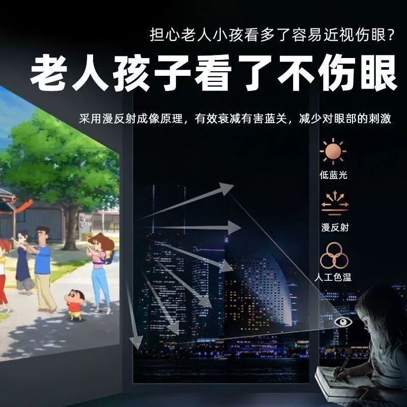 Projector for elementary school students for bedroom, new collection, 5G, bluetooth