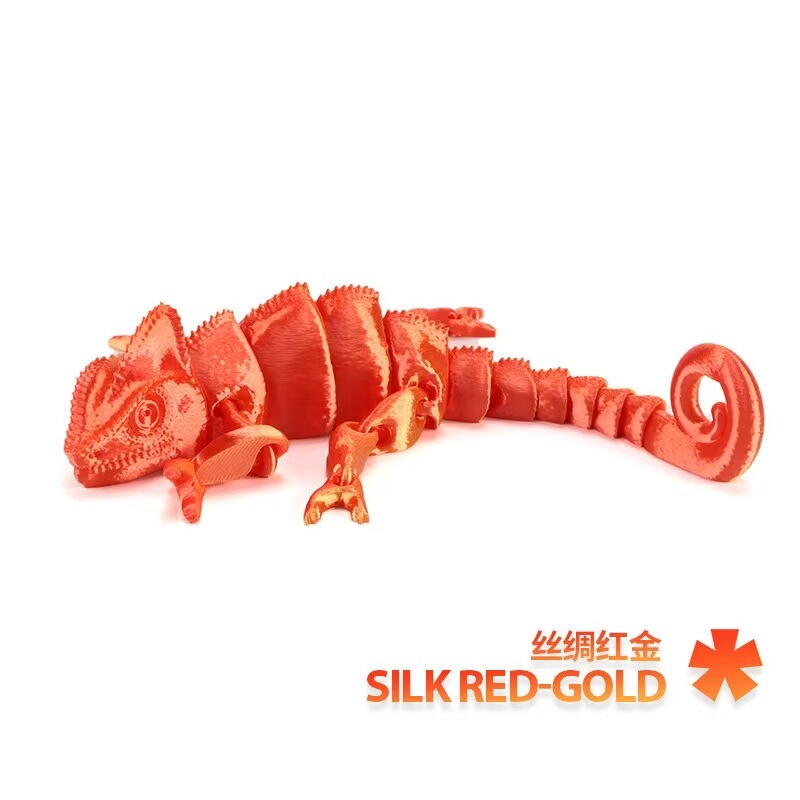 跨境3D打印变色龙蜥蜴模型全身关节可动仿真宠物生日礼物搞怪玩具|undefined