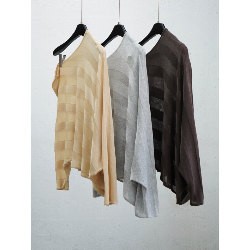 Irregular Asymmetrical Neckline Off-Shoulder Textured Knit Top Designer Tencel Thin Blouse Loose Fit Women's Batwing Sleeve Slimming Top Irregular Asymmetrical Neckline Off-Shoulder Textured Knit Top Designer Tencel Thin Blouse Loose Fit Women's Batwing Sleeve Slimming Top