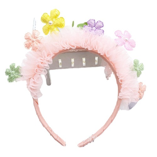 Korean baby girl crown headband girl princess little girl rhinestone lace Korean cute hairpin