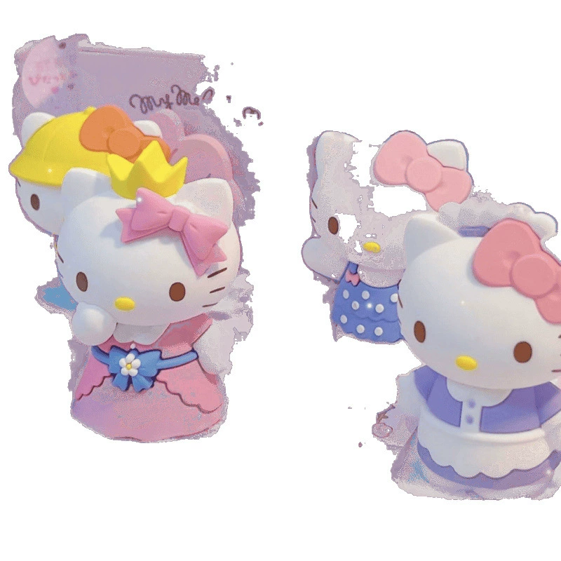 Привет, Китти, Санрио, минифигура для переодевания, милый табличный кукольный набор, игрушка, подарок на день рождения