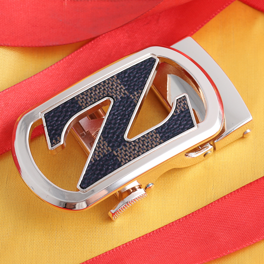Hongsheng hebilla de fábrica hebilla automática cinturón de cuero cabeza de aleación hebilla de cinturón cabeza hebilla de parche a cuadros