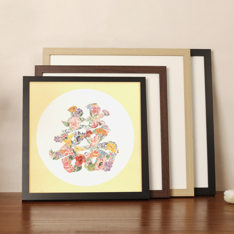 Square Wooden Photo Frame Large Size Wall Hanging Chinese Painting Calligraphy Frame Cross Stitch Frame Framed Oil Painting Framed Outer Frame
