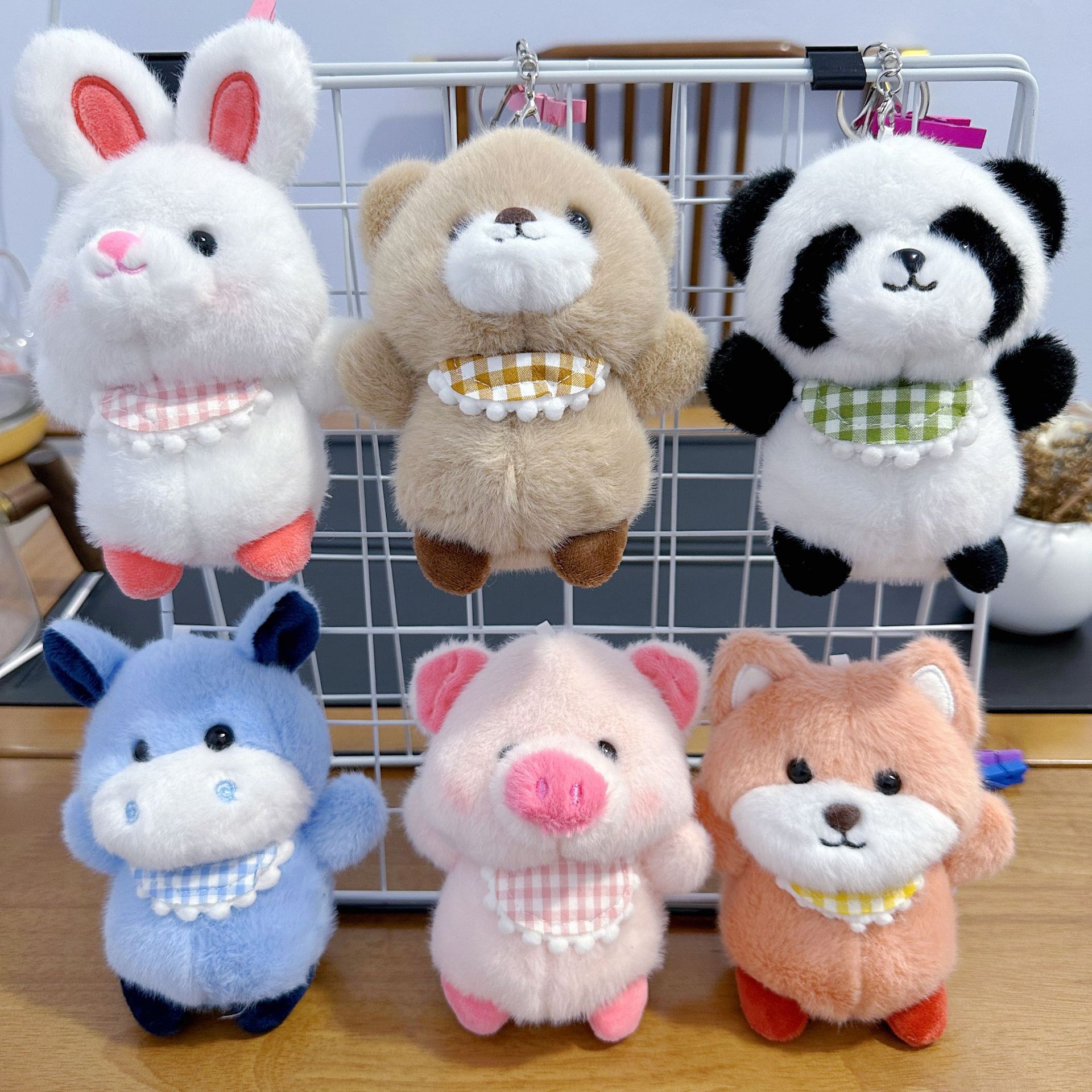 Cuatro pulgadas muñeca de peluche pequeño colgante muñeca llavero muñeca mochila colgante juguete de peluche regalo