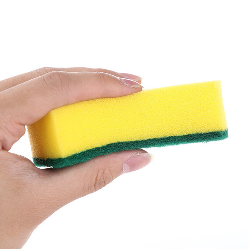 Wholesale double-sided decontamination cleaning sponge magic wipe scouring pad kitchen pot scrubber dishwashing sponge single piece