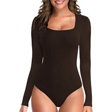 Z 20327 Leopard Print Long Sleeve Bodysuit ���y�B�w��