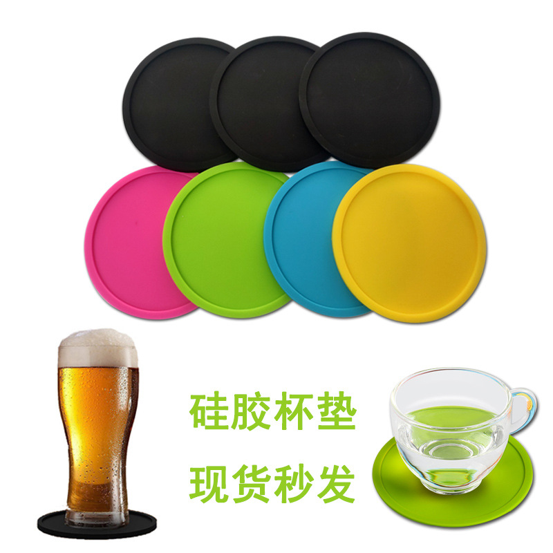 En stock montaña de silicona redonda engrosada taza de té estera hogar antideslizante aislamiento montaña taza de té estera traje de montaña de silicona