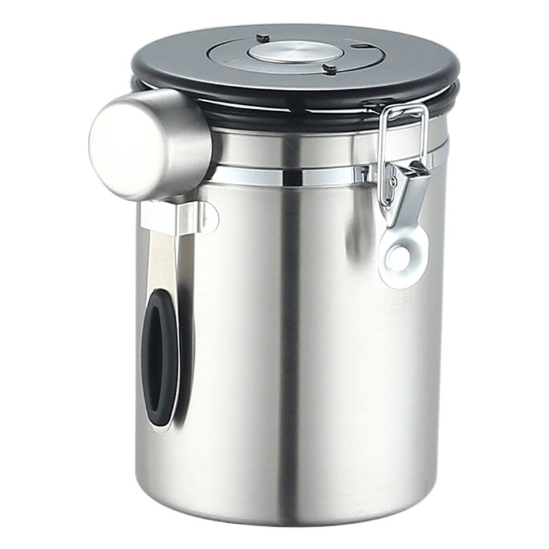 Frasco de almacenamiento de acero inoxidable 304 para granos de café sellado tarro de leche de té fresco para frutas secas y jarra de almacenamiento de granos