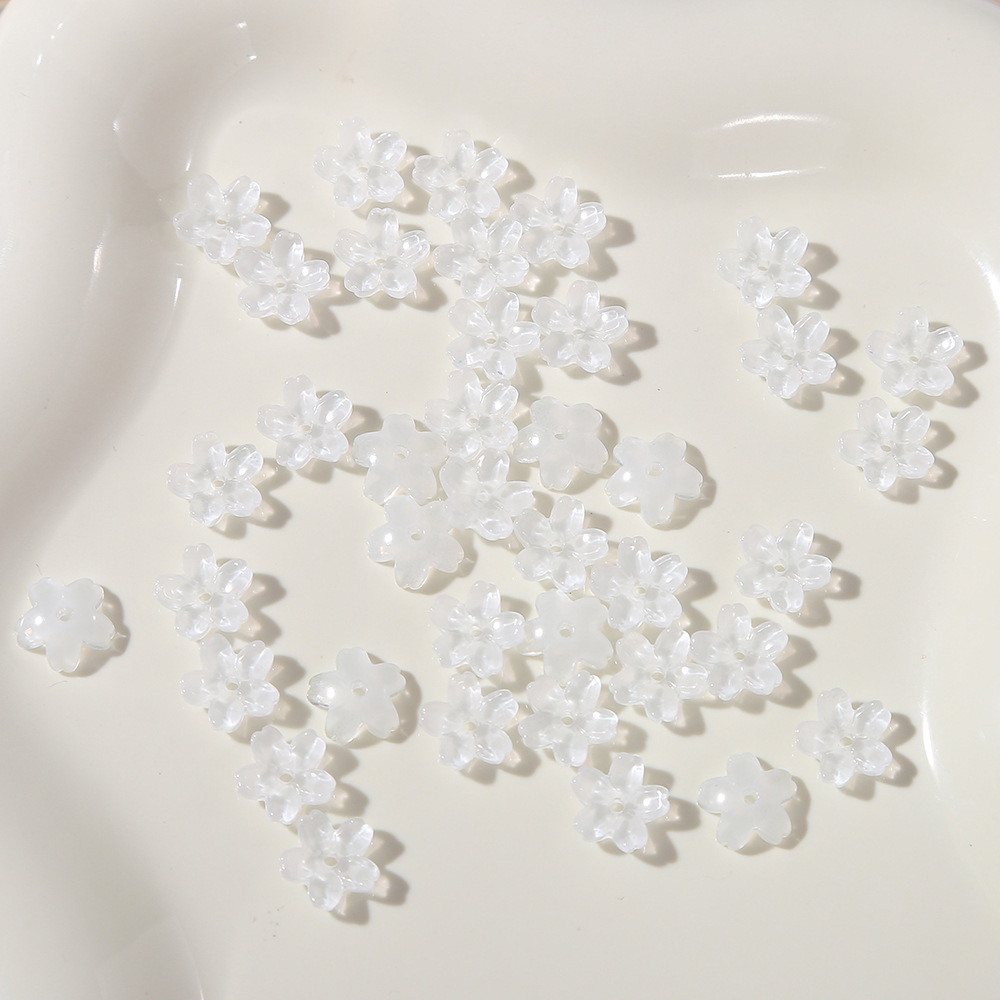 10mm古风樱花琉璃珠配件 diy玻璃散珠材料 发簪手链串珠配饰现货