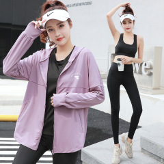 Women's Loose and Comfortable Sportswear Set with Zipper Hooded Quick-Dry Top, Flab-Hiding Large Size Fat Girl Yoga Clothes