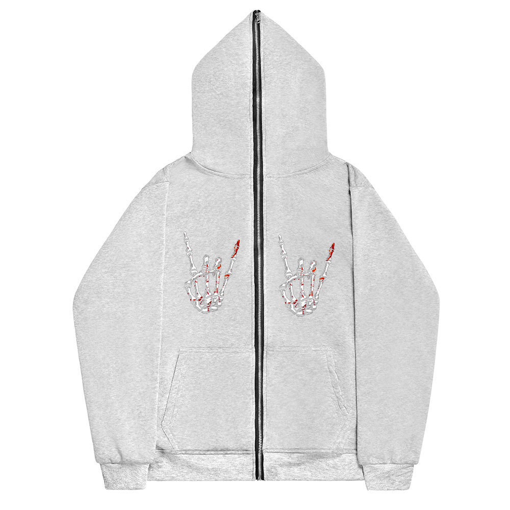 2024 Wind Dark Sports Shirt Men's and Women's Hoodies Gothic Couple Harajuku Large Size Long Zip Hoodie_voghion.com