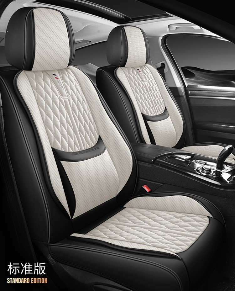 New Nappa Leather Fixed Lumbar Support Three-Dimensional Car Seat Cover, Universal for All Seasons, Car Seat Cushion Exclusively Available on Amazon