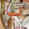 Protective amulet, necklace, woven buckle handmade, chain, Chinese style, Birthday gift