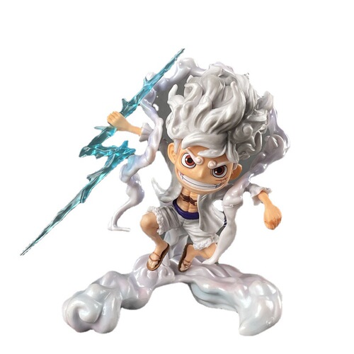 One Piece SD Nika Luffy Fifth Gear Luffy Fruit Awakening Model Ornament Statue Anime Figure Wholesale