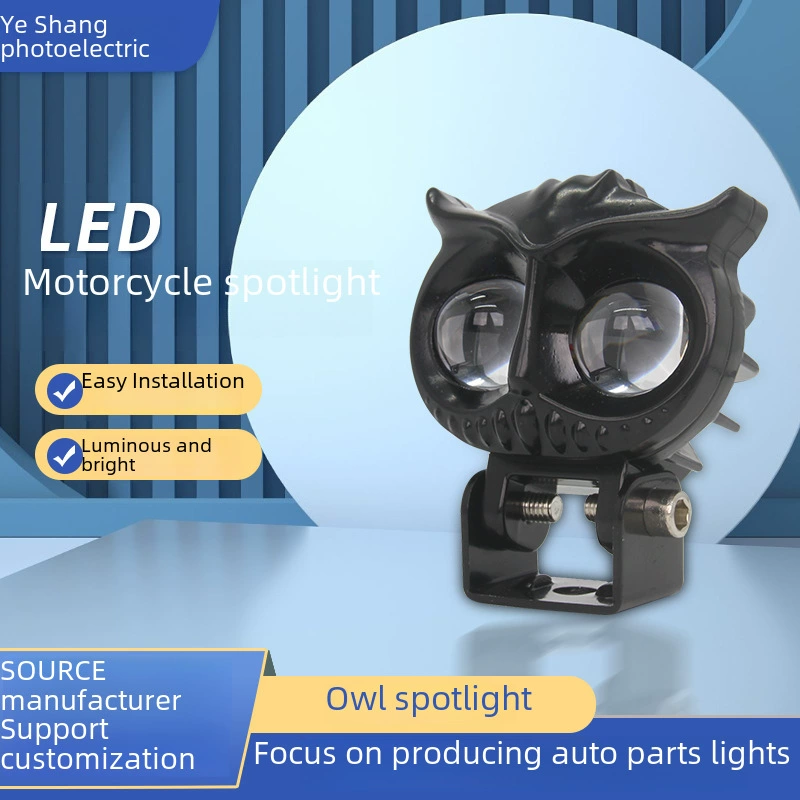 LED огни, модифицированный электромобиль, фары, сова