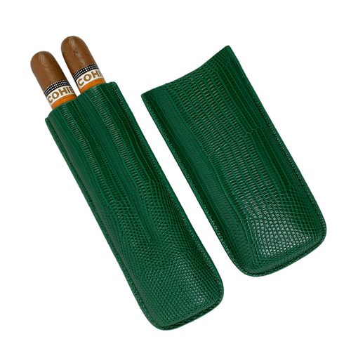 Portable cigar case travel set brown leather cigar humidor box cigar tube cigarette box
