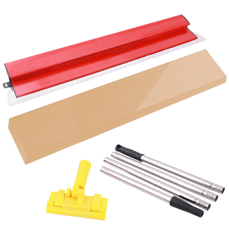 Espadadora de nivelación Herramienta de nivelación de masilla Juego de soporte de raspado blanco portátil con herramienta de raspado de pared Cuchilla de yeso