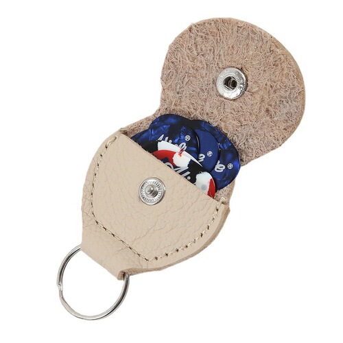Electric guitar leather pick bag can be hung with keychain ukulele pick box pick jacket shrapnel accessories