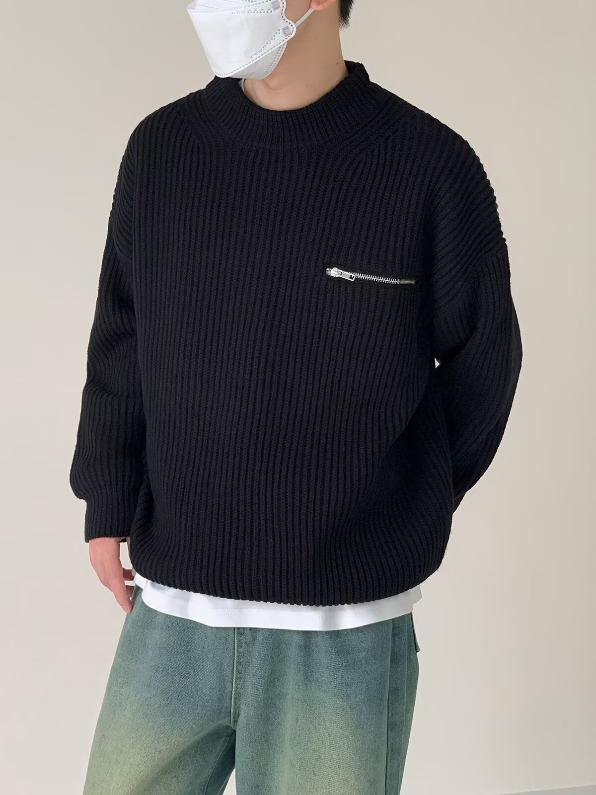 Japanese retro demi-season winter trend sweater