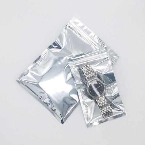 Manufacturer's aluminum-plated yin and yang bone bag silver translucent ziplock bag jewelry bag dry goods food universal packaging bag