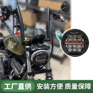 Motorcycle Accessories Lights Suitable for Harley Motorcycle Sportster Diana Softail Model 5.75 Honeycomb Headlight