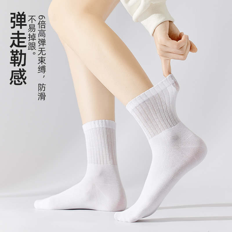 黒と白のファッションの靴下の女子学生のストッキングの綿の靴下は春と秋の季節の女子学生の靴下の諸及び靴下業の女性の靴下の秋を卸売りします。|undefined