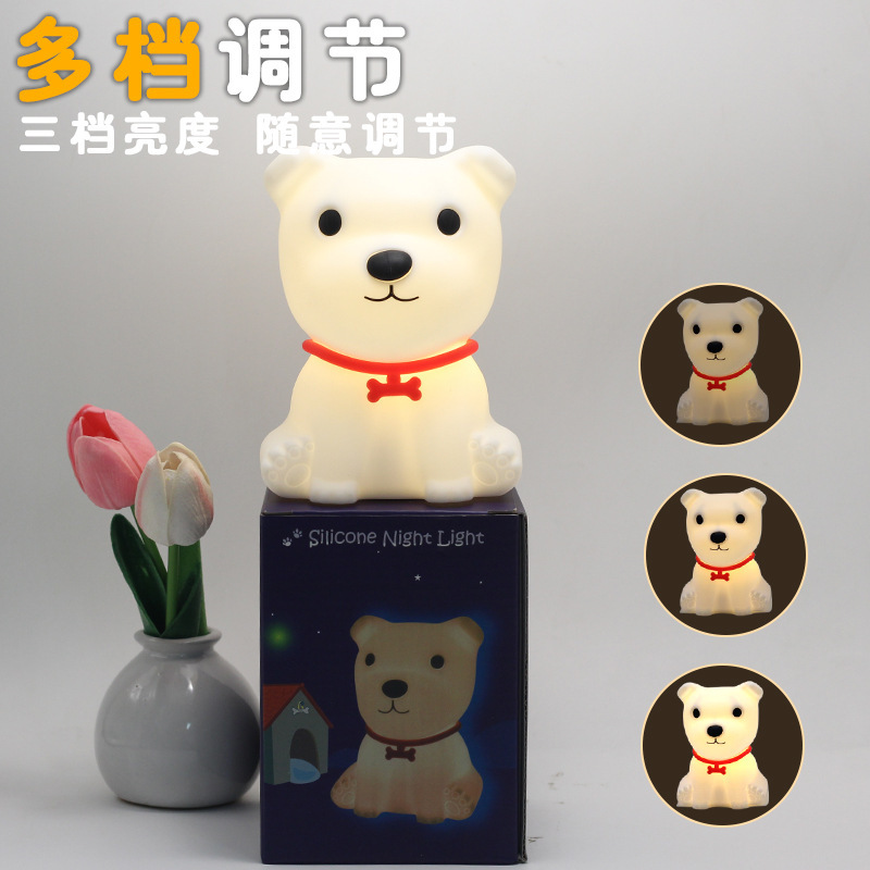 Fábrica al por mayor panda lámpara de noche lámpara de cabecera de cama lámpara de atmósfera de dormitorio explosión transfronteriza silicona lámpara de regalo de cumpleaños