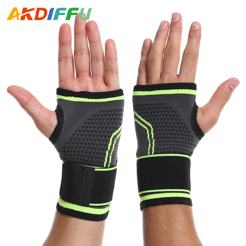 Cross-border Deportes Palma protección de punto de levantamiento de pesas bobinado de presión de protección de la muñeca transpirable que absorbe el sudor protección de la muñeca fábrica al por mayor