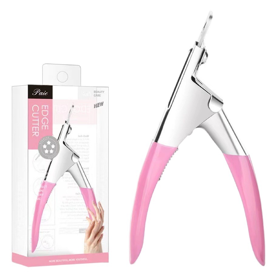 Factory pink stainless steel cut nail U-shaped scissors portable nail clippers nail clippers manicure tools