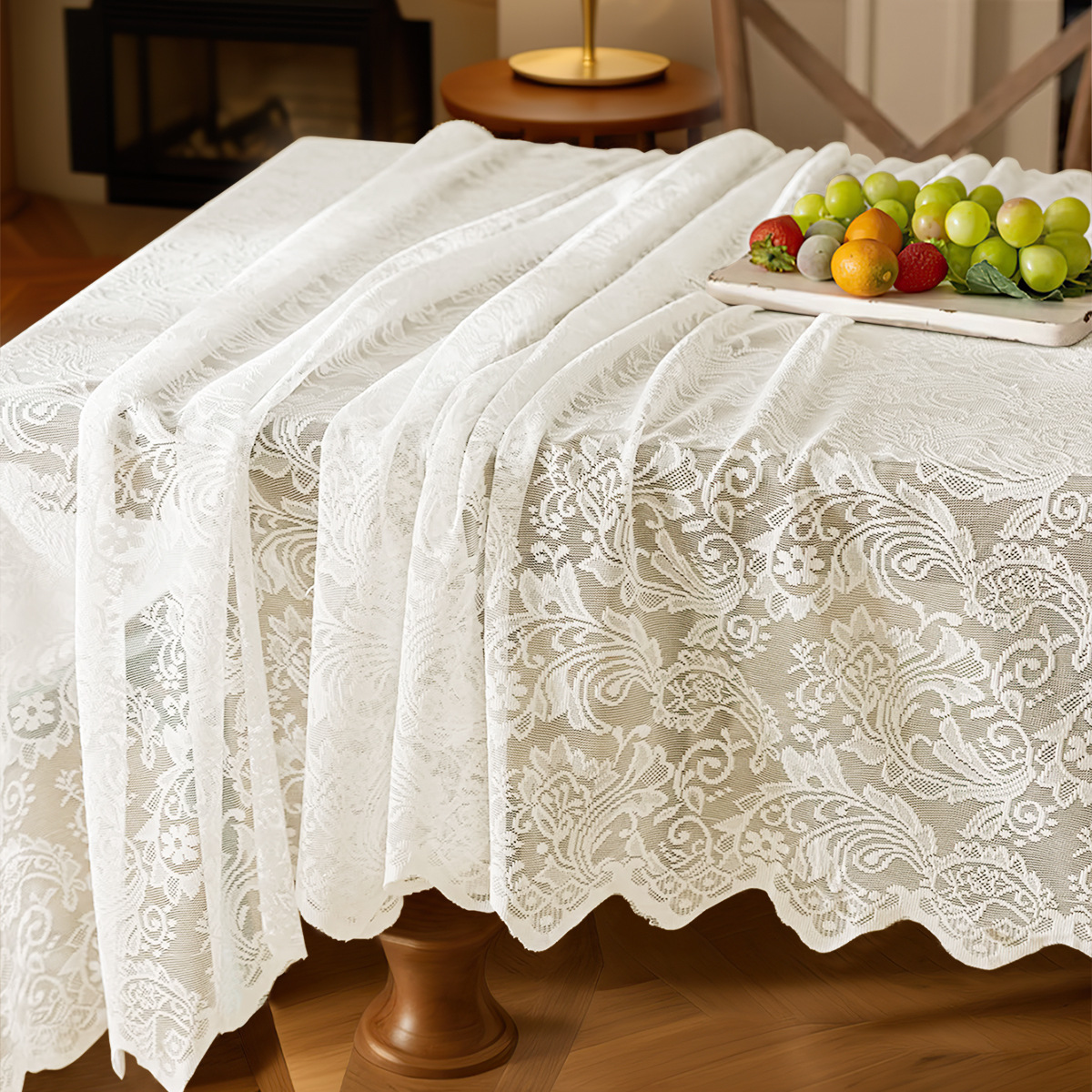 Transfronterizos nuevos tejidos de seda encaje ancholeta tela de mesa estilo pastoral general tela de mesa rectangular tela de mesa cubierta de mesa