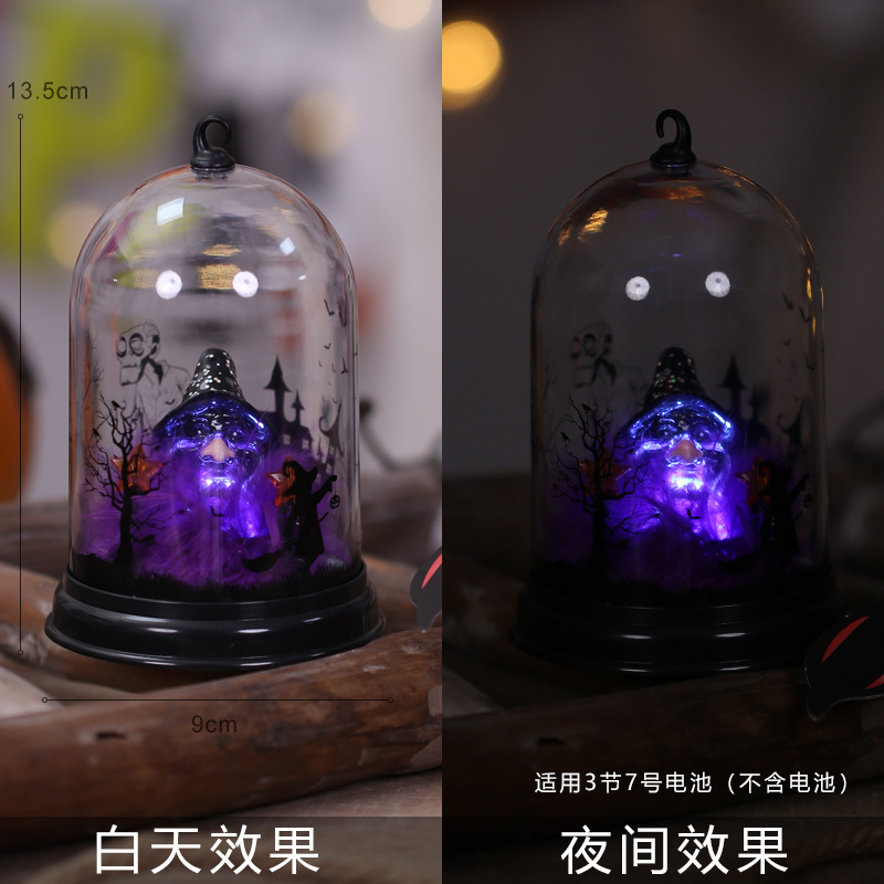 Decoraciones de Halloween Decoración de luz de viento Luz de vela electrónica LED Bar de Halloween Atmósfera de terror Accesorios de vestir