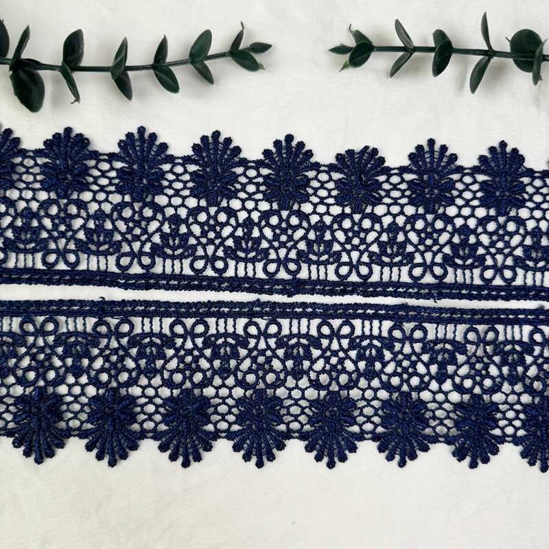 Inventario de 6CM códigos de barras de encaje multicolor ropa infantil cortina de falda para el hogar decoración de encaje accesorios solubles en agua