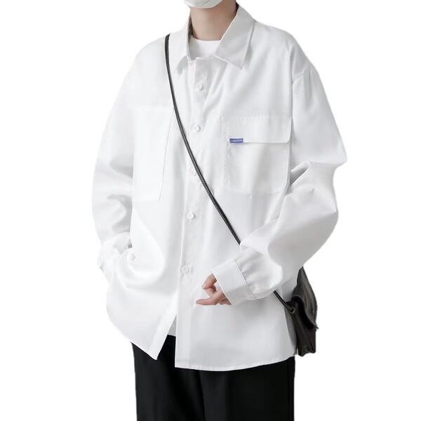 Solid color spring shirt