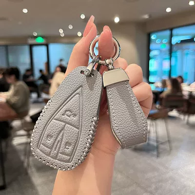 2nd Generation cs75 Deep Blue – Car key bag - default-a3-blue-leather-texture-libian-blue-short-buckle