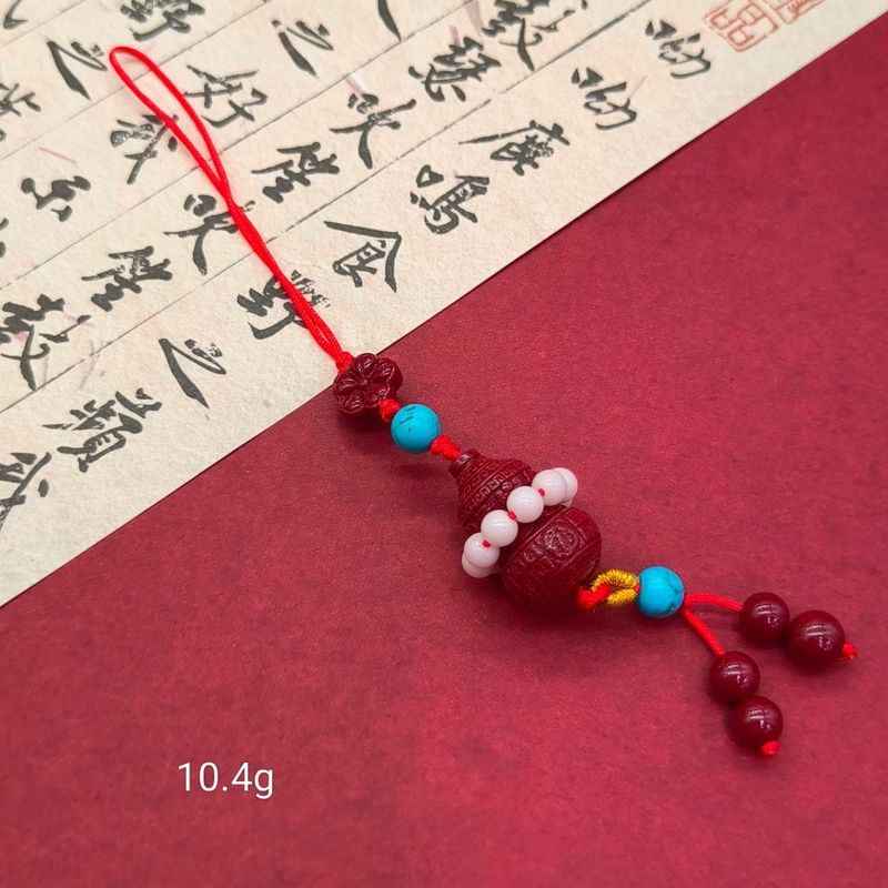 高含量朱砂紫金砂平安扣福袋招财猫莲花佛公手机链钥匙扣批发|undefined