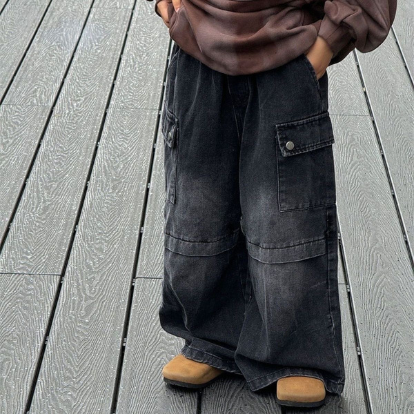 Children's black jeans for boys