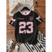 G 81273 Digital print women's short tee ���� 3D ӡ��Ůʿ����