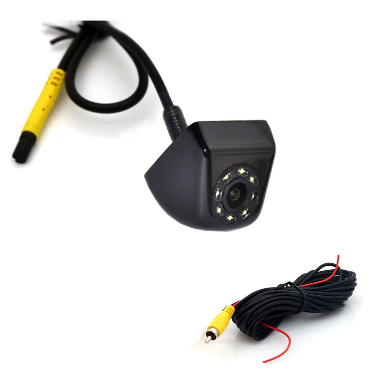 Korean plug-in 8 lights CCD rear view camera mirror image with ruler with flower head