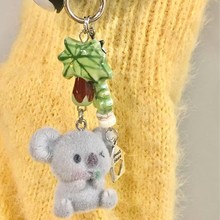 【椰子树考拉】可爱卡通植绒考拉钥匙扣 呆萌毛绒小动物包包挂件