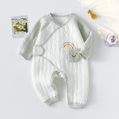 新生嬰兒衣服冬裝男女寶寶加厚連體衣夾棉保暖哈衣寶寶秋冬季爬服