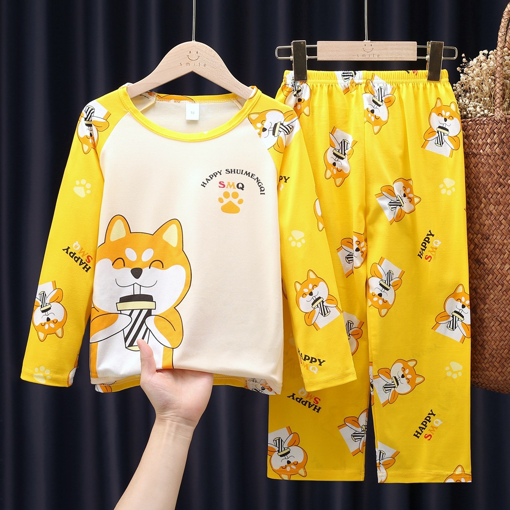 SMQ-long-sleeved set-small wealth dog