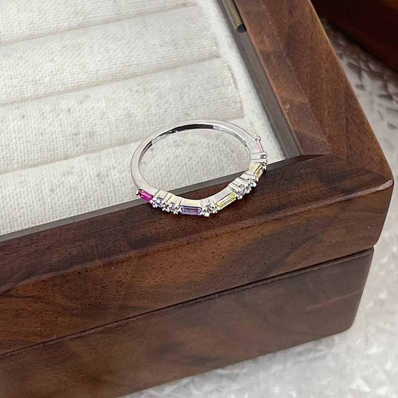 1 Piece Quantity Copper Simple Style Classic Style Inlay Color Block Rhinestones Rings