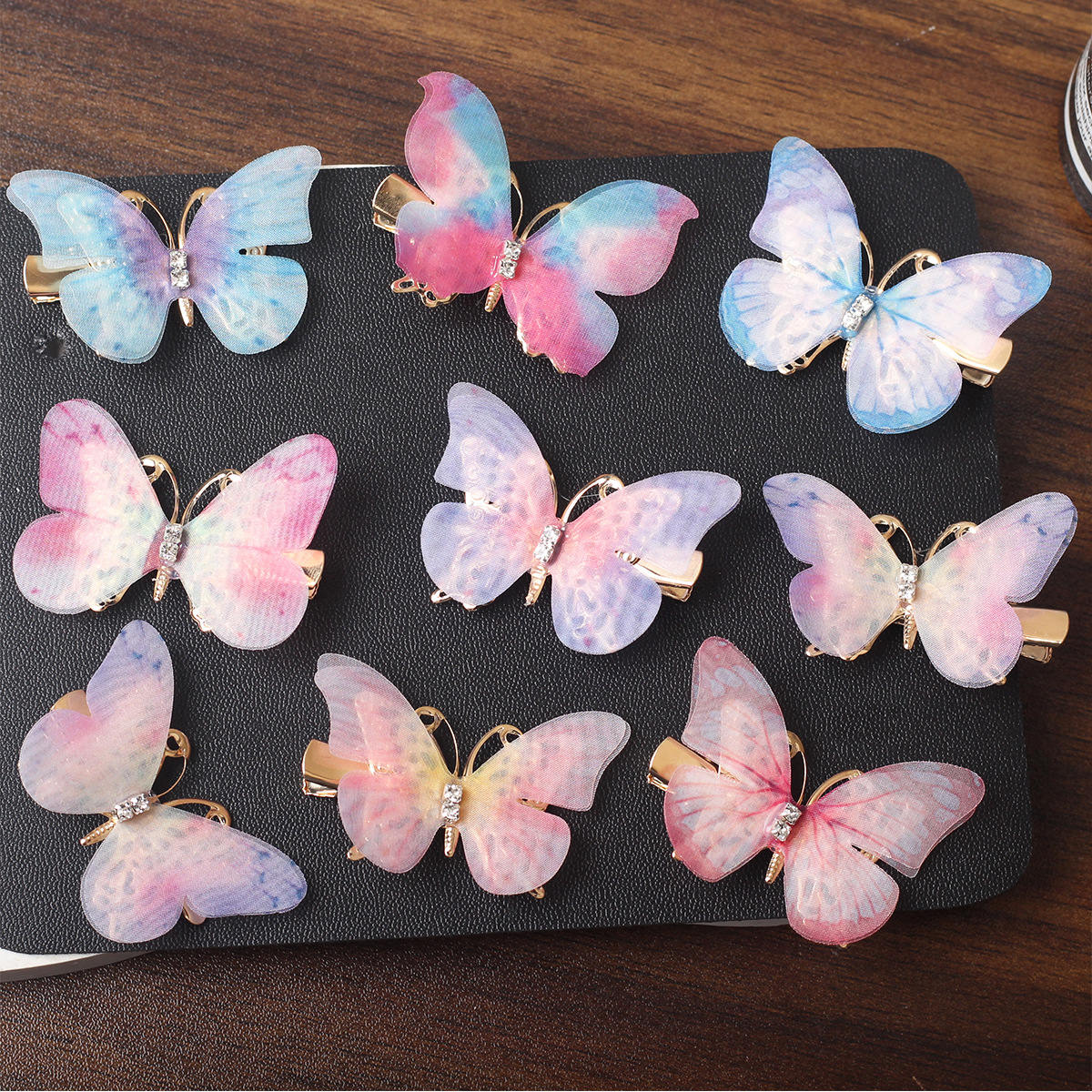 Accesorios para el cabello con lazo inteligente para niños, horquilla de mariposa de simulación grande, accesorios de actuación de hadas pequeñas, accesorios para el cabello