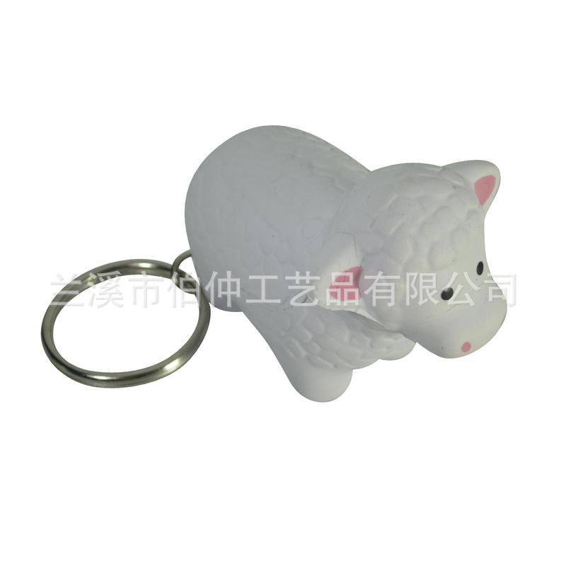 跨界新品热卖PU挤压球儿童成人玩具PU卡通小猪挂件握力球印刷logo